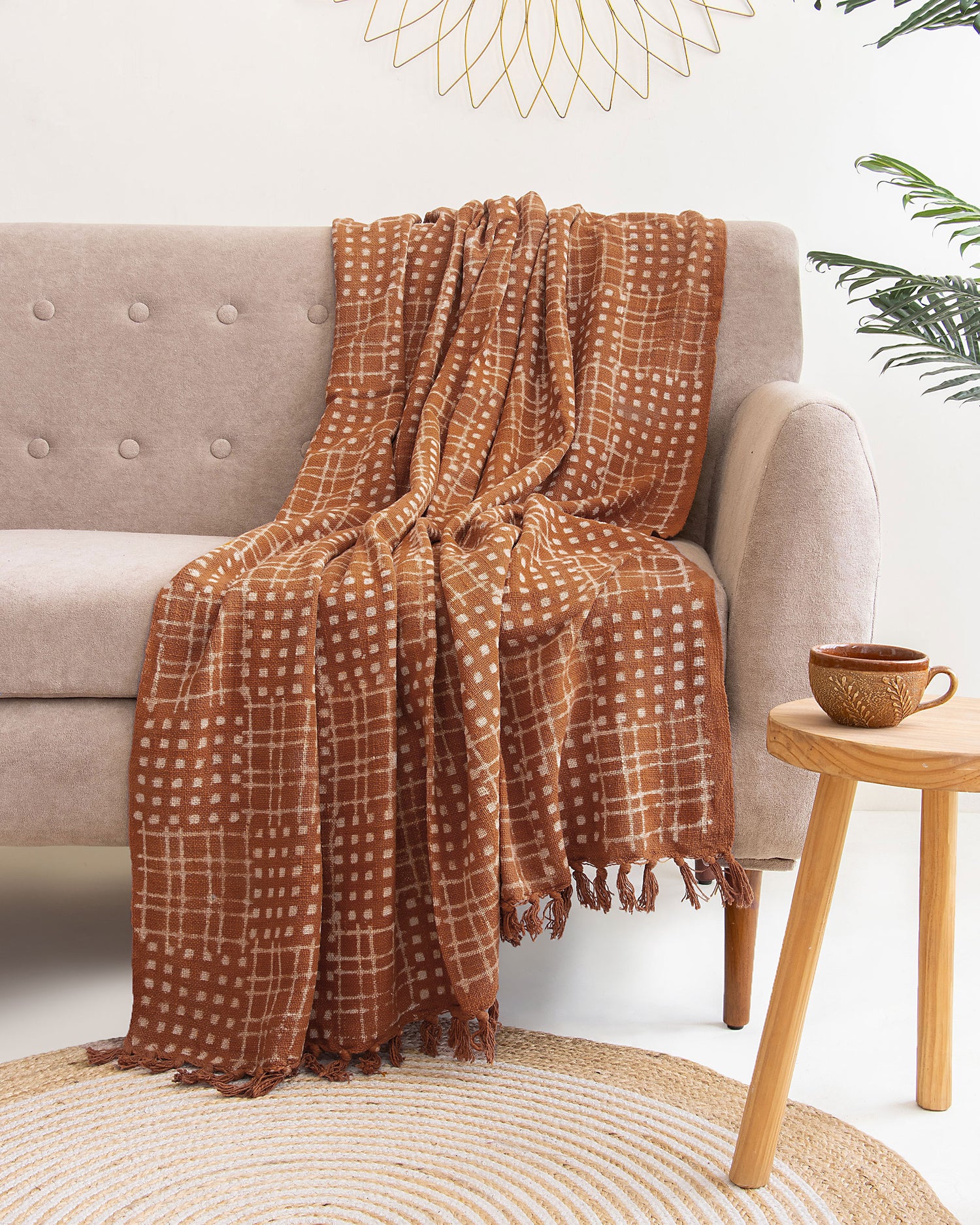 Cotton Throw Blanket Mud Cloth Hand Woven Cloth Online