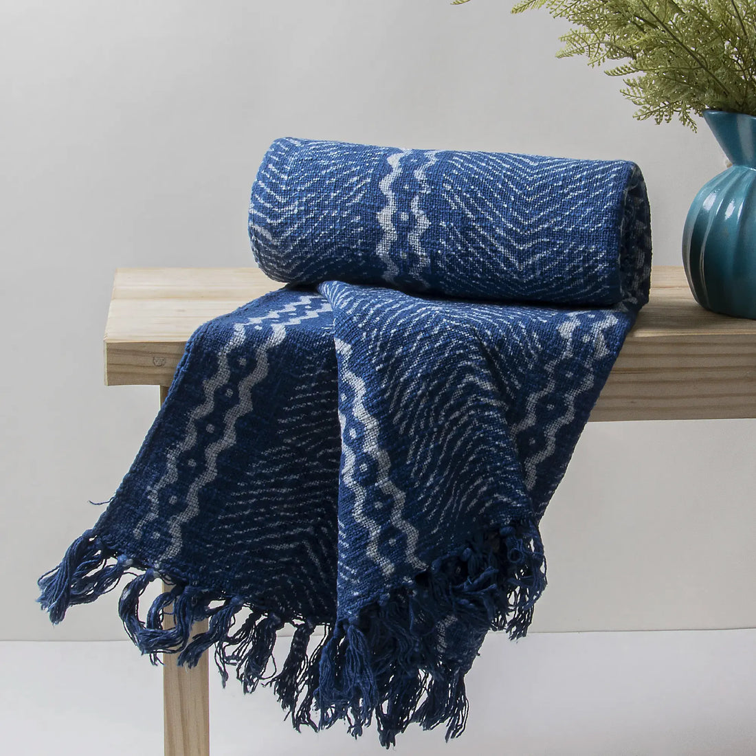 Indigo Blue Soft Best Throw Blanket For Home Decor Online