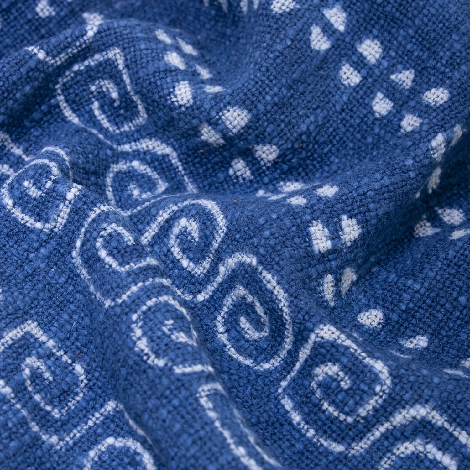 Handmade indigo Blue Color Pure Cotton Sofa Throw For Home Decor
