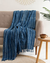 Stylish Hand Block Pure Cotton Printed Sofa Throw