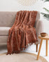 Throw Blankets Handmade Brown Color Pure Cotton Online