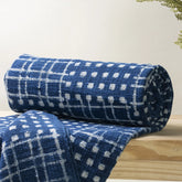 Handmade Blue Color Pure Cotton Blanket Throws Online