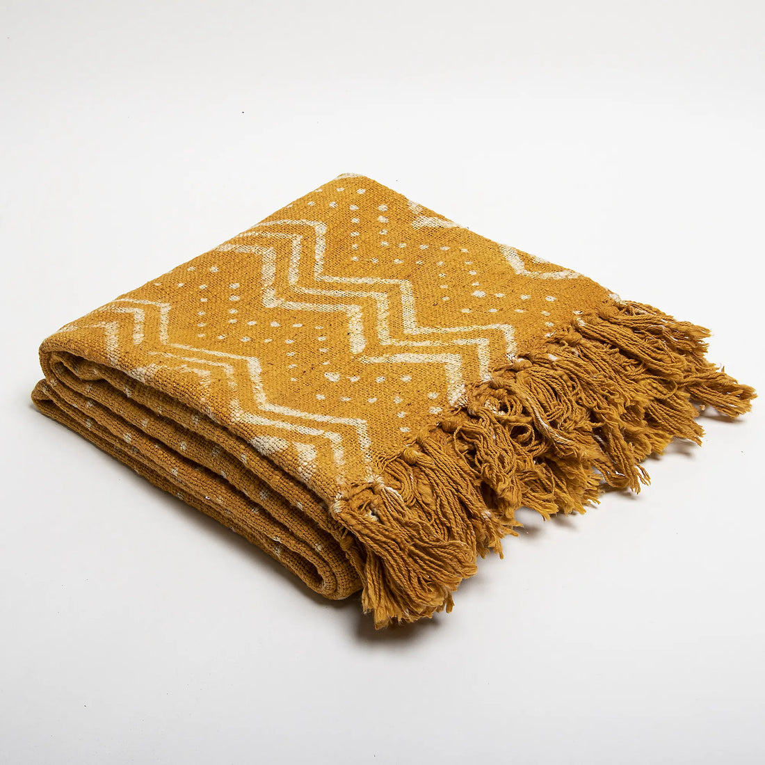 Yellow Handmade Cotton Sofa Modern Throw Blanket Online