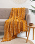 Yellow Handmade Cotton Sofa Modern Throw Blanket Online