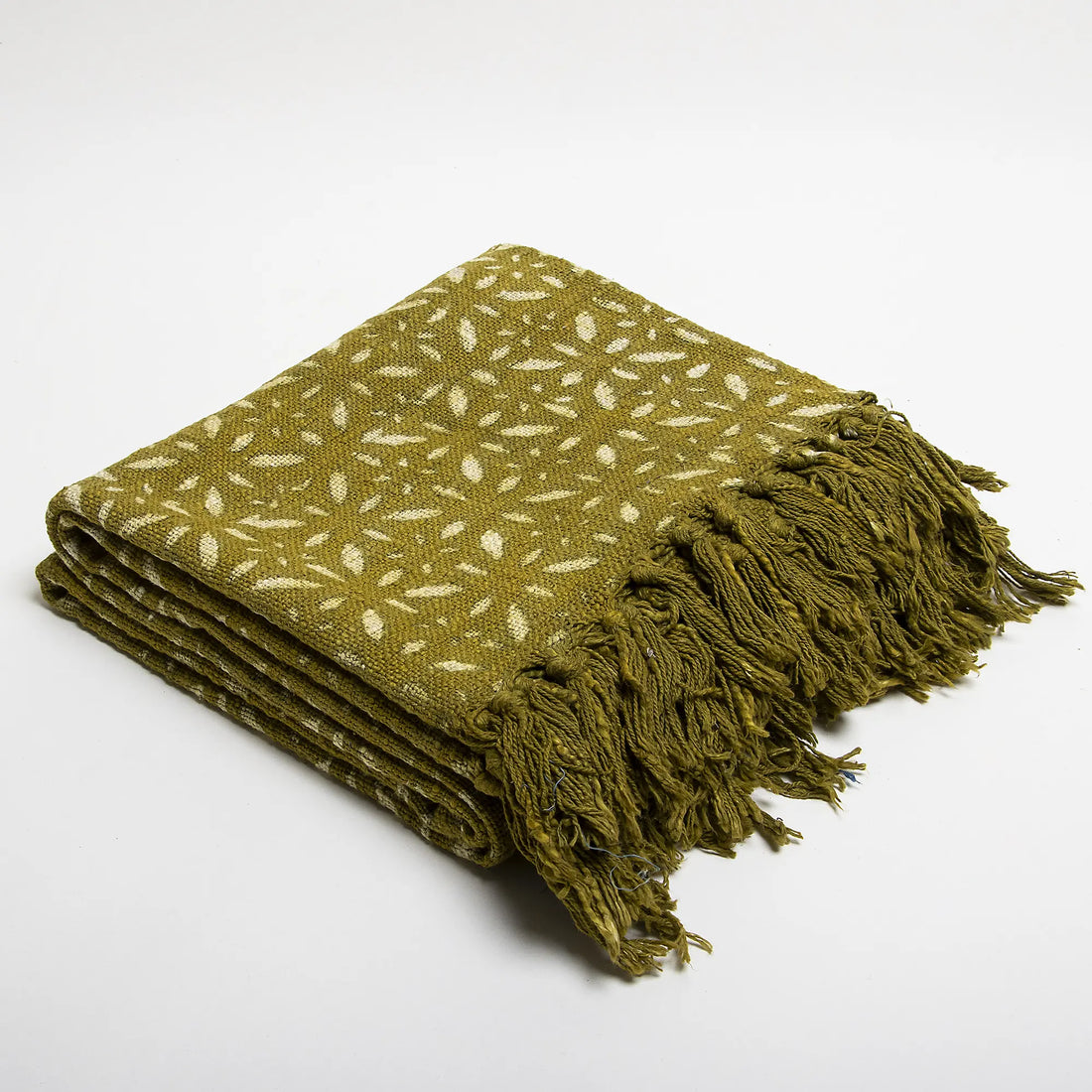 Pure Cotton Green Best Size Throw Blanket For Home Decor Online