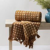 Our Pure Cotton Brown Color Throw Blankets Online