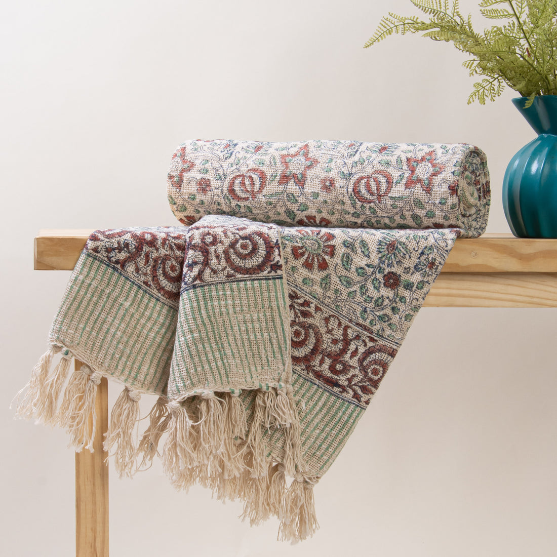 Soft Cotton Home Decorative Hand Loom Throw Blanket