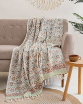 Soft Cotton Home Decorative Hand Loom Throw Blanket