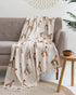 Brown Giraffe Block Print Couch Throw Blanket in India