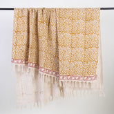 Soft Cotton Yellow Decorative Cozy Throws Blankets Online