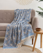 Pure Cotton Throw Blanket For Living Room Online
