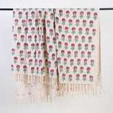 Handmade Stylish Floral Printed Bed Throw Blanket