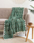 Newly Green Floral Bed Throw Blanket