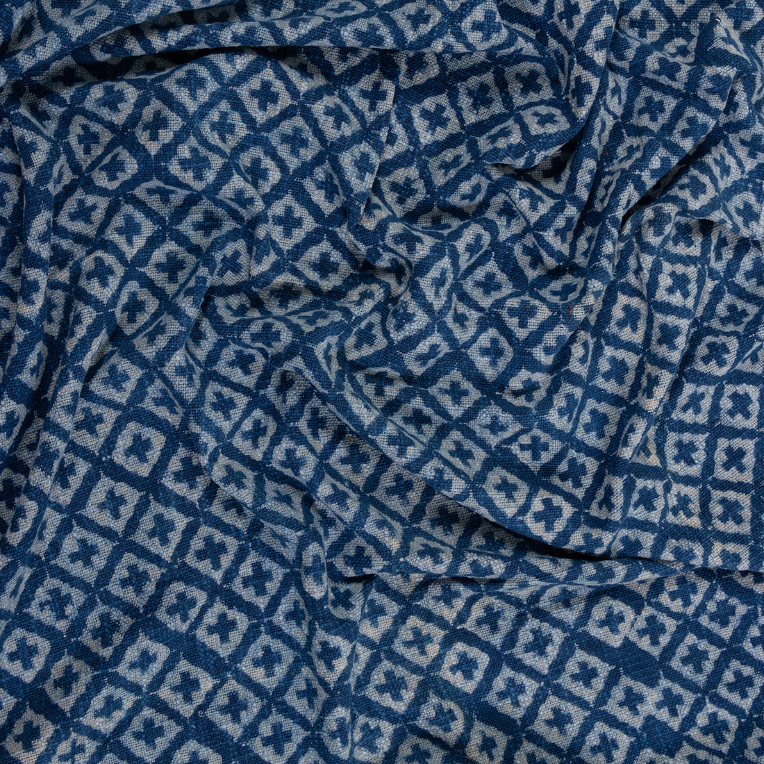 Newly Hand Block Design Blue Throw Blanket For Living Room