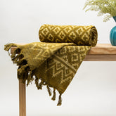 Latest Organic Throw Blankets Brown Home Decor Block Design