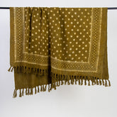 Brown Polka Dots Decorative Cotton Blanket Online