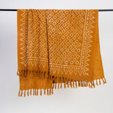 Mustard Yellow Cotton Cute Throw Blankets Online