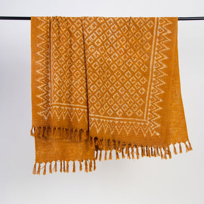 Mustard Yellow Cotton Cute Throw Blankets Online