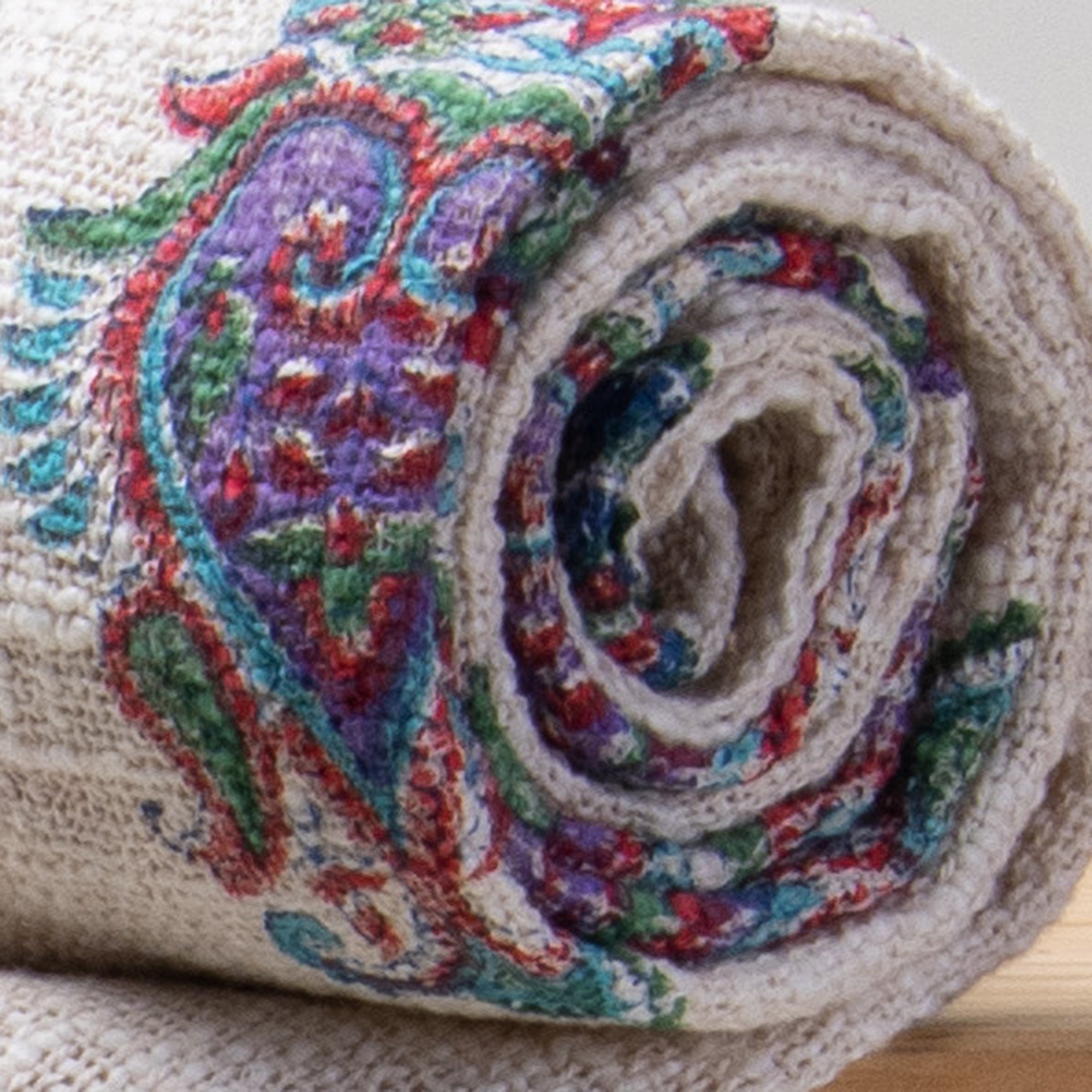 Multicolor Flower Plant  Cotton Throw Blanket Online