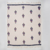 Multicolor Flower Plant  Cotton Throw Blanket Online