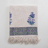 Purple Flower Plant Soft Cotton Throw Blankets Online