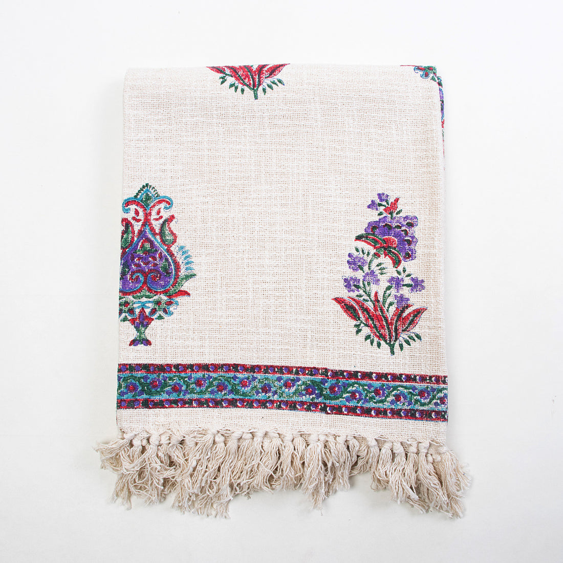 Soft Throw Blanket with Red Purple Flower Plant Print Online