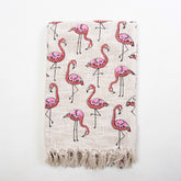 Indian Throw Blanket Pink Herons Birds Print Online