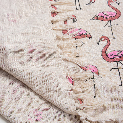 Indian Throw Blanket Pink Herons Birds Print Online
