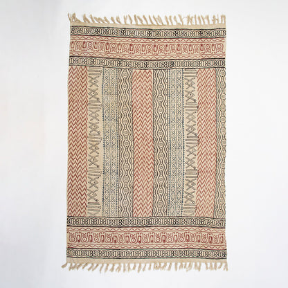 Indian Block Printed Multicolor Cotton Blankets