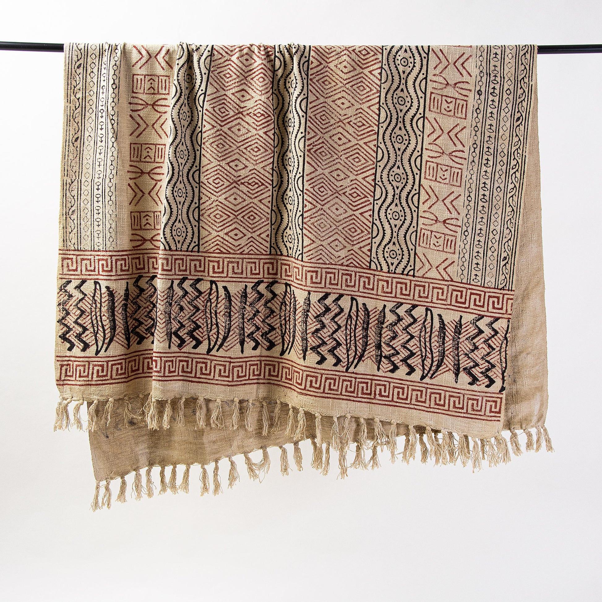 Multicolor Indian Hand Block Printed Sofa Throw Blankets