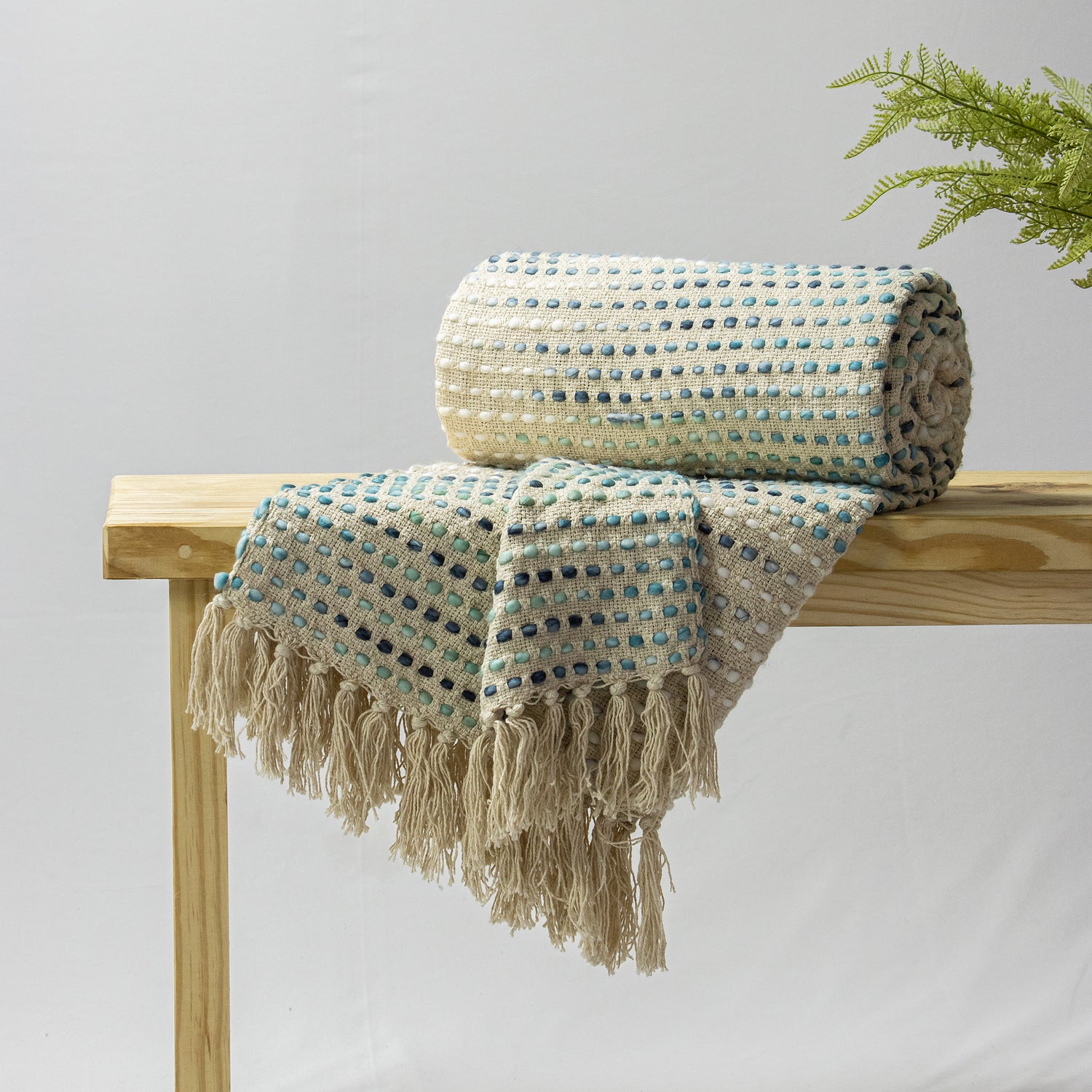 Solid Soft Cotton Home Decorative Throw Blanket