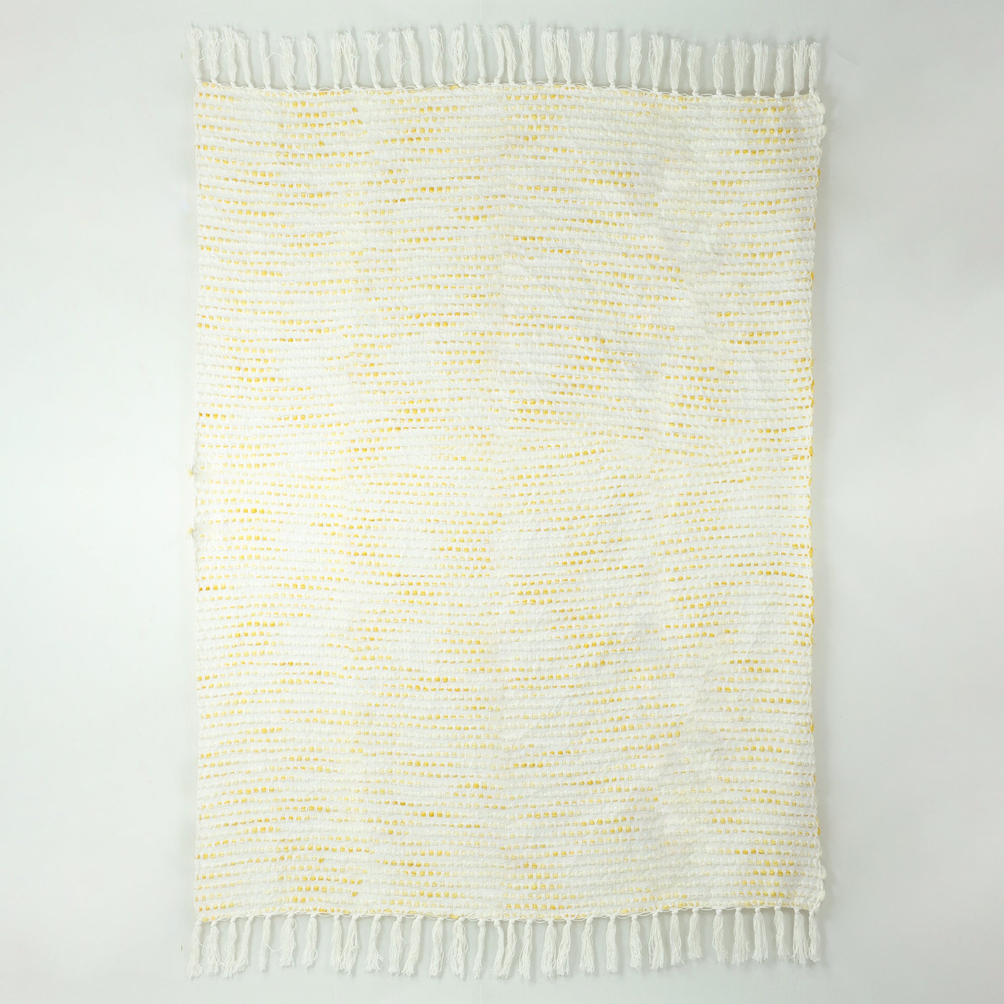 Soft Cotton Home Decorative Throw Blanket Yellow Solid
