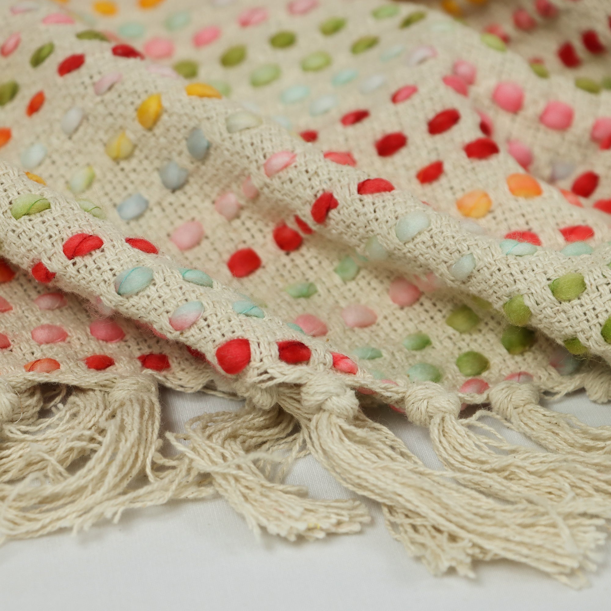 Best Throw Blankets Red Embroidered Soft Cotton Online
