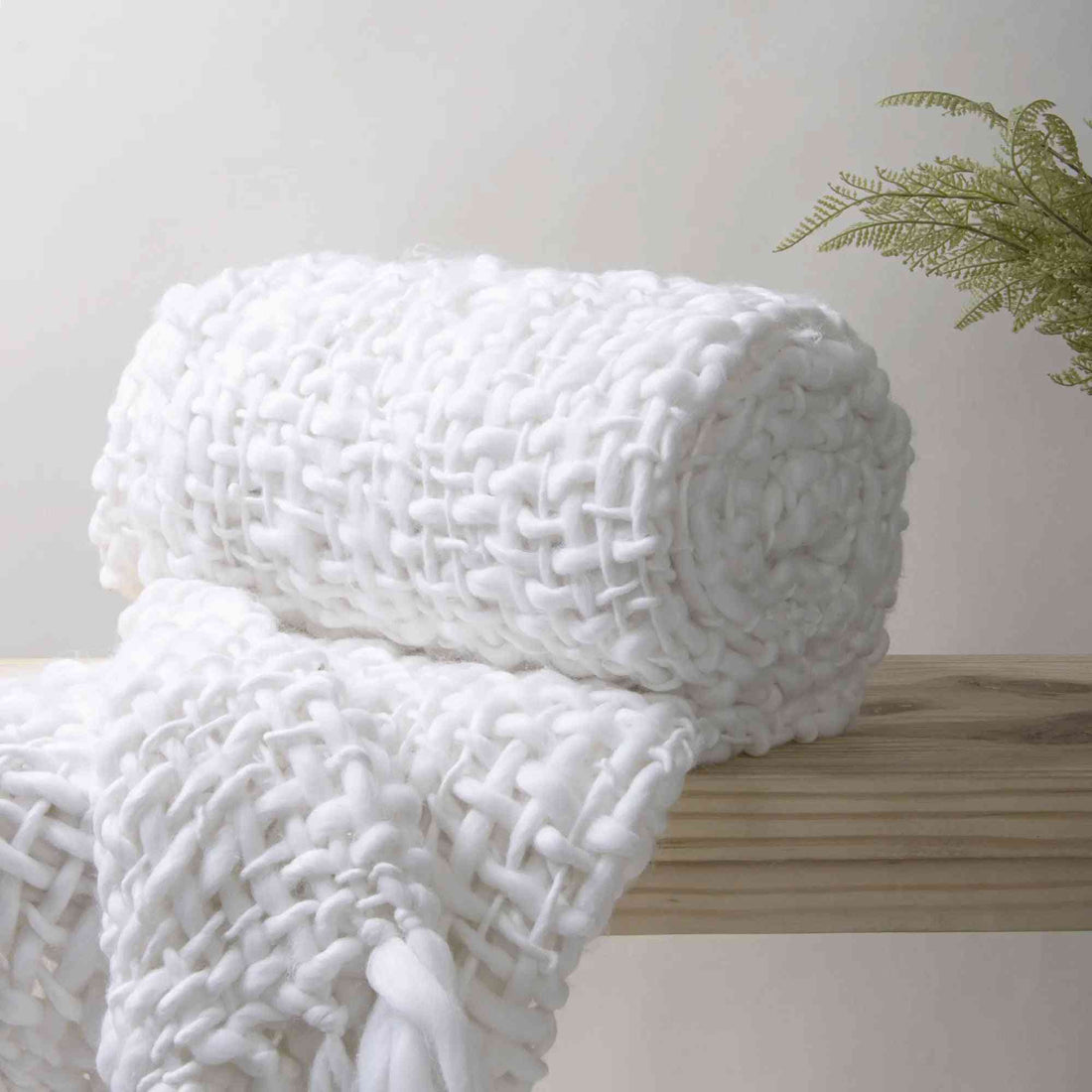 Premium Quality White Throw Blanket