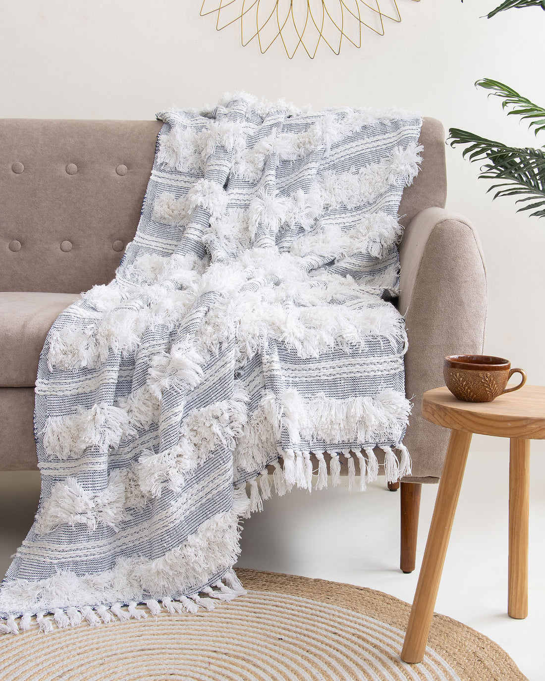 Sofa Cotton Hand Knit Throw Blankets Online