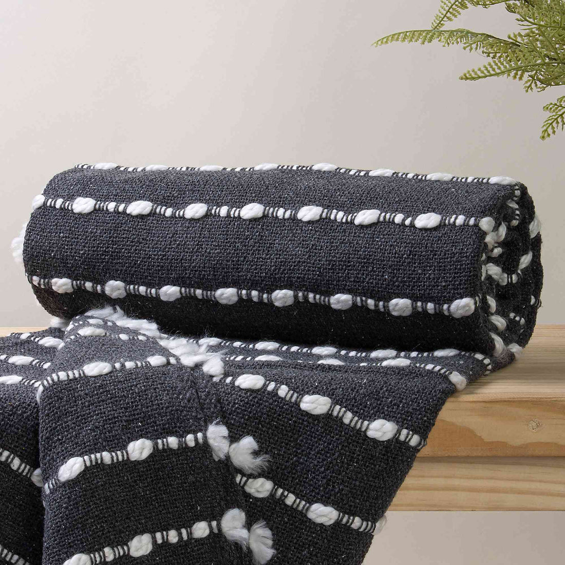 Soft Black &amp; White Throw Blanket