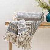 Multicolor Pure Cotton Throw Hand-Knitted