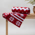 Red Throw Blanket Hand-Knitted Soft Cotton For Decor Couch