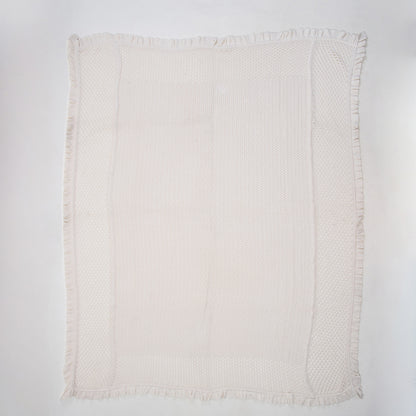 Cream Natural Soft Cotton Luxury Throw Blanket Online