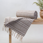 Grey Pure Cotton Cute Throw Blankets For Decor Couch