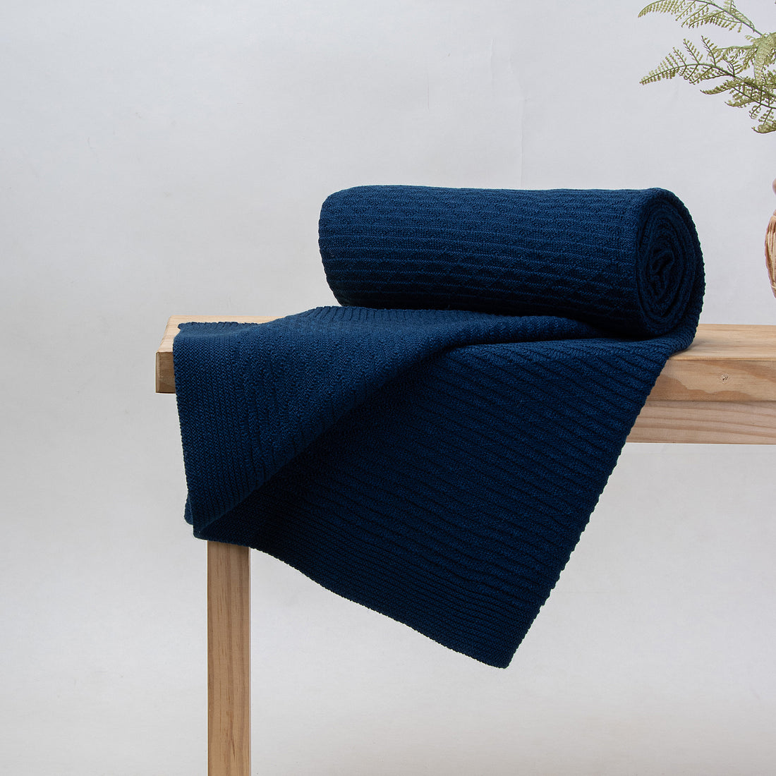 Custom Throw Blankets Navy Blue Reversible Soft Cotton Online