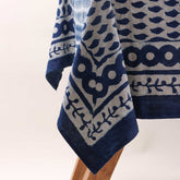 Stylish Leaf Hand Block Printed Dining Table Cover Cloth