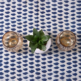 Stylish Leaf Hand Block Printed Dining Table Cover Cloth