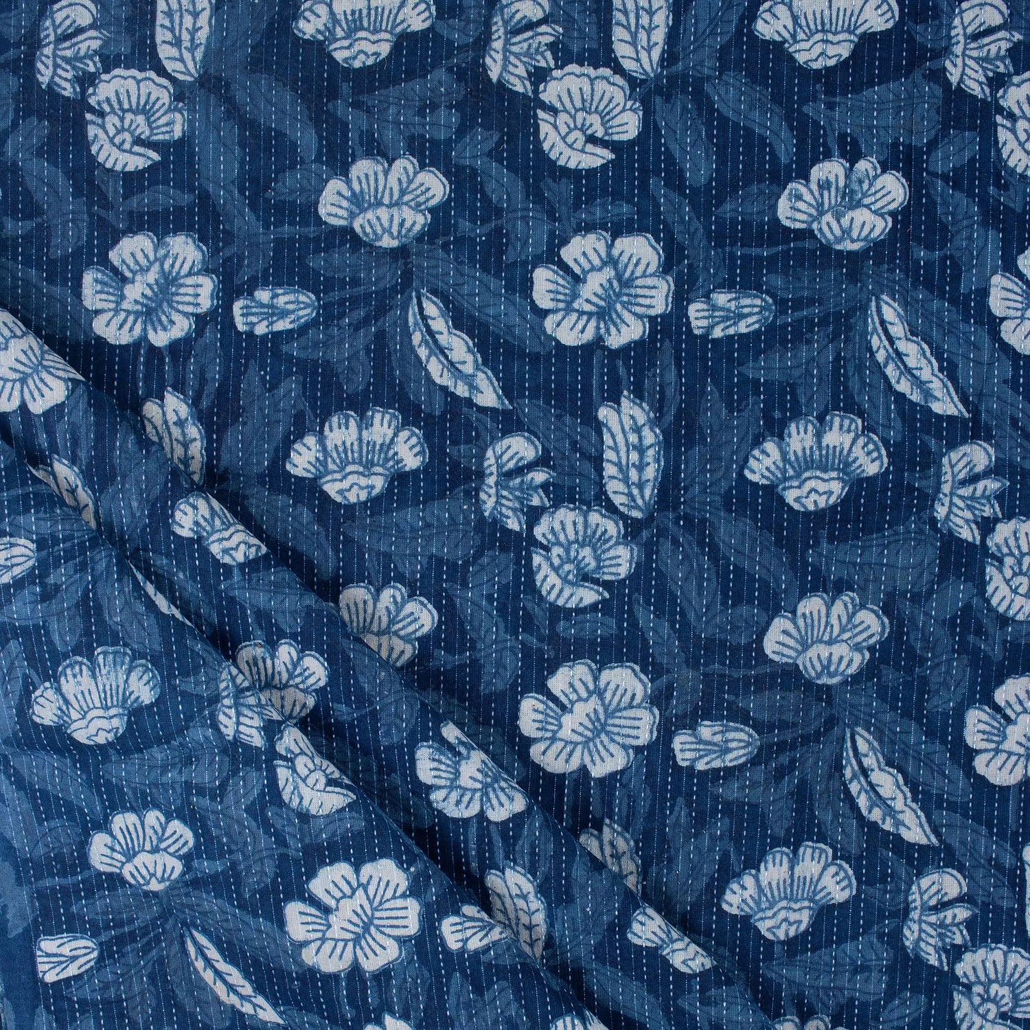 Indian Organic Natural Cotton Kantha Fabric