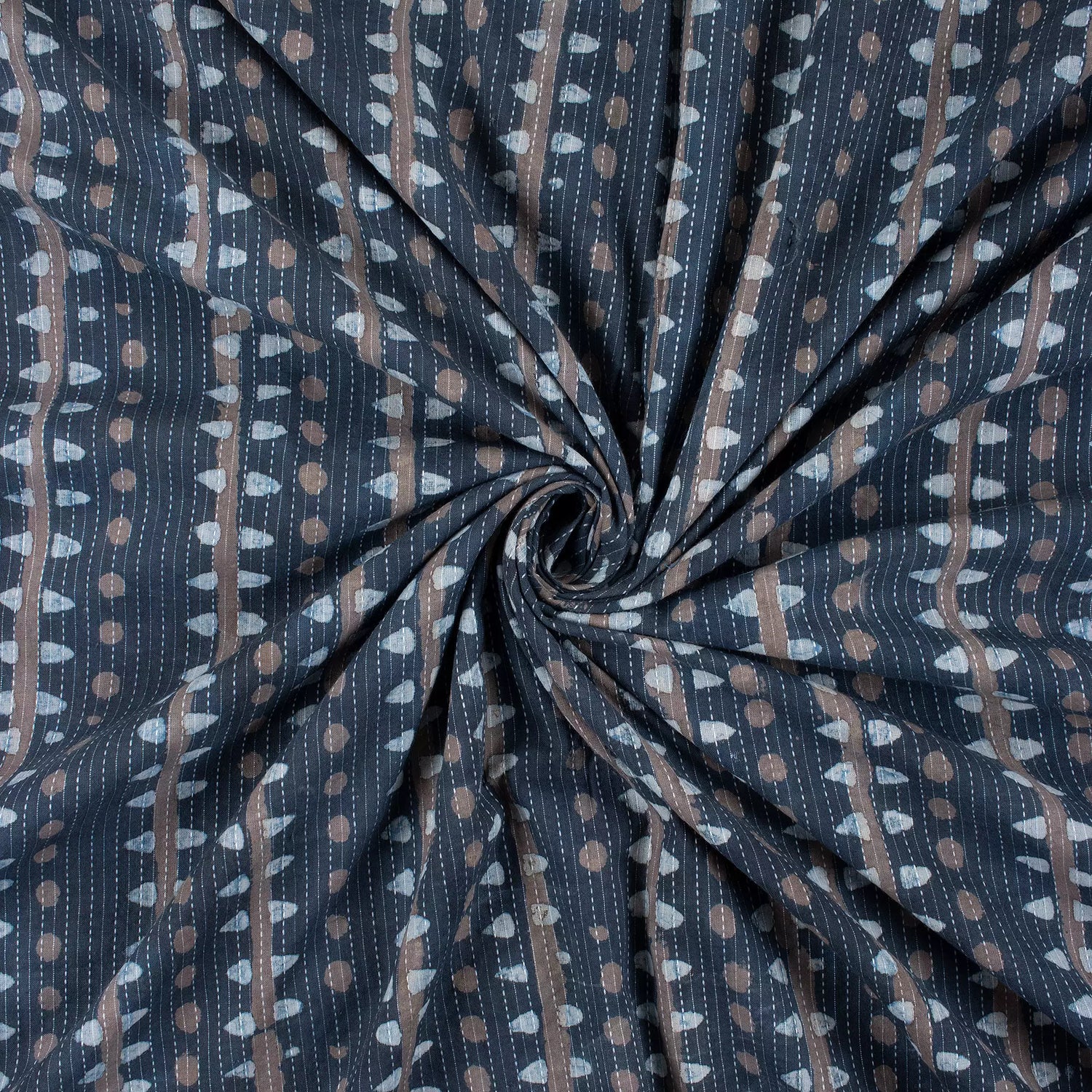 Ikaat Print Cotton Kantha Fabric Textile in India