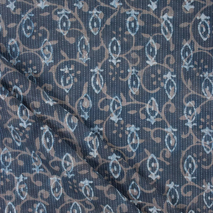 Hand Printed Cotton Kantha Fabric by the Yard
