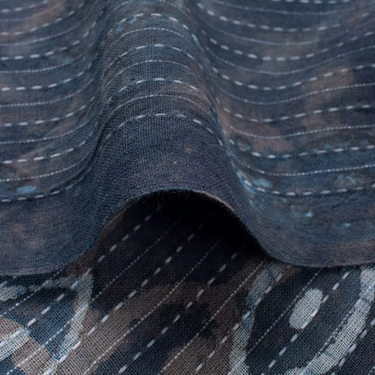 Hand Printed Cotton Kantha Fabric by the Yard