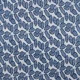 Indigo Hand Block Printed Cotton Kantha Fabric by the Yard