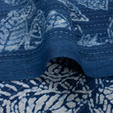 Indian Indigo Leaf Design Kantha Fabric