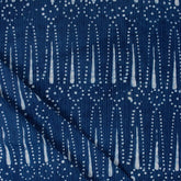 Indigo Blue Hand Block Printed Cotton Kantha Fabric